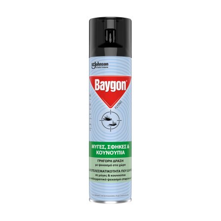 BAYGON  Εντομοκτόνο Σπρέι για Μύγες & Κουνούπια 300ml