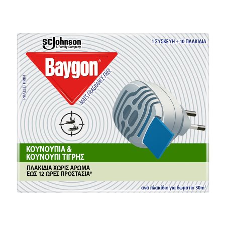 BAYGON Εντομαπωθητική Συσκευή & 10 Ταμπλέτες για 12 Ώρες  Σετ