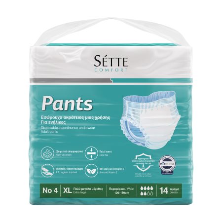 SETTE Comfort Pants Εσώρουχα Ακράτειας Νο4 Extra Large 14τεμ