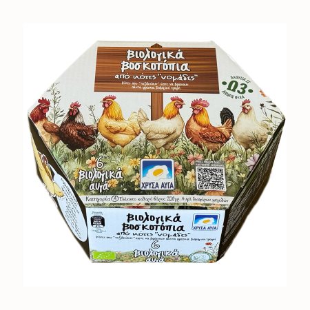 Αυγά ΧΡΥΣΑ ΑΥΓΑ Βιολογικά Βοσκοτόπια Μεσαία Διάφορα Μεγέθη 6τεμ