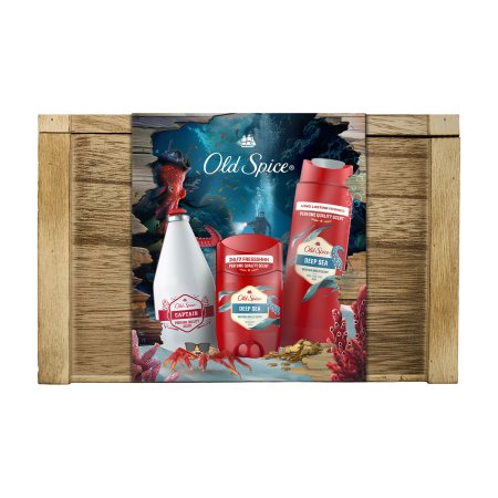 OLD SPICE Captain Αποσμητικό Σπρέι & Shower Gel & After Shave Lotion & Μπαούλο