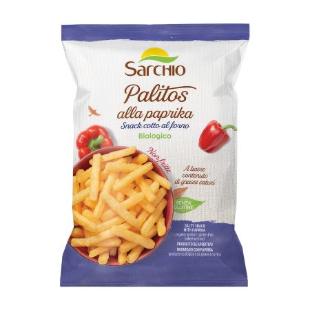 SARCHIO Palitos Σνακ με Πάπρικα Βιολογικό Vegan Χωρίς γλουτένη 45g