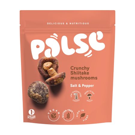 PALSE Τραγανά Μανιτάρια Shitake με Αλάτι & Πιπέρι Vegan Χωρίς γλουτένη 40g 