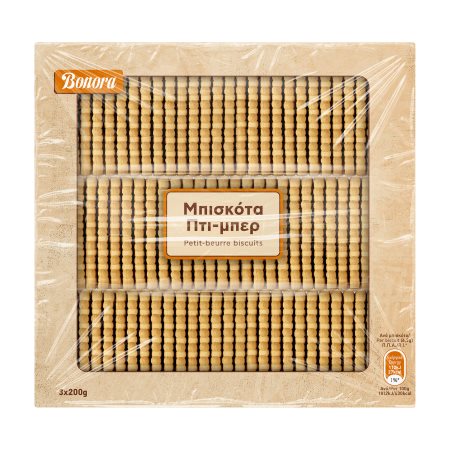 BONORA Πτι-μπερ Μπισκότα 3x200g