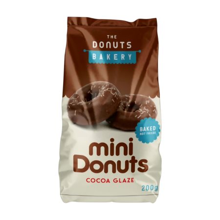 THE DONUTS BAKERY Μίνι Ντόνατς με Επικάλυψη Σοκολάτας 200g