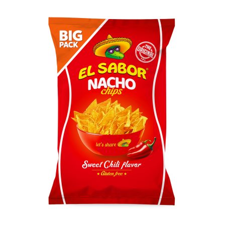 EL SABOR Nacho Chips με γεύση Chili Χωρίς γλουτένη 180g