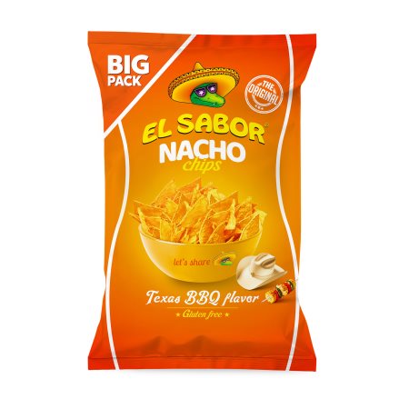 EL SABOR Nacho Chips με Texas Barbeque Χωρίς γλουτένη 180g