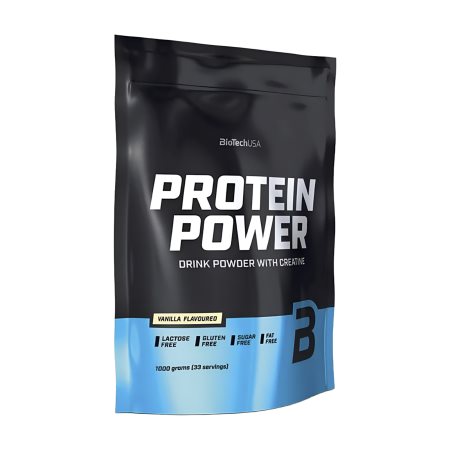 BIOTECH USA Protein Power Ρόφημα Πρωτεΐνης με Κρεατίνη σε σκόνη με γεύση Βανίλια Χωρίς γλουτένη Χωρίς λακτόζη Χωρίς ζάχαρη 1Kg