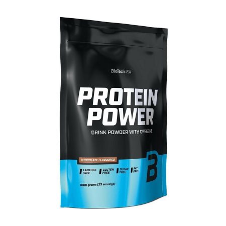 BIOTECH USA Protein Power Ρόφημα Πρωτεΐνης με Κρεατίνη σε σκόνη με γεύση Σοκολάτα Χωρίς γλουτένη Χωρίς λακτόζη Χωρίς ζάχαρη 1Kg