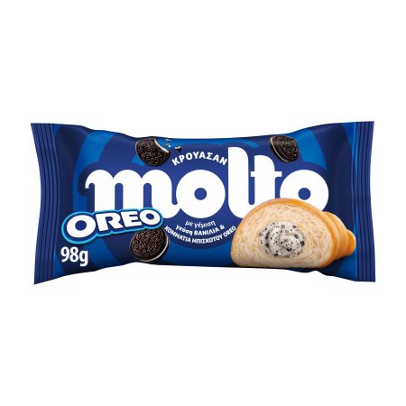 MOLTO Κρουασάν με γέμιση γεύση Βανίλια & Κομμάτια Μπισκότου Oreo 98g