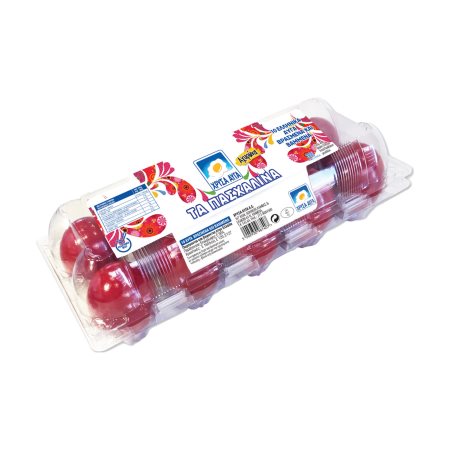 Βαμμένα Αυγά Αχυρώνα ΧΡΥΣΑ ΑΥΓΑ Τα Πασχαλινά Κόκκινα 10τεμ