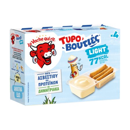 Τυρί Κρέμα LA VACHE QUI RIT Τυροβουτιές Light με Κριτσινάκια 140g