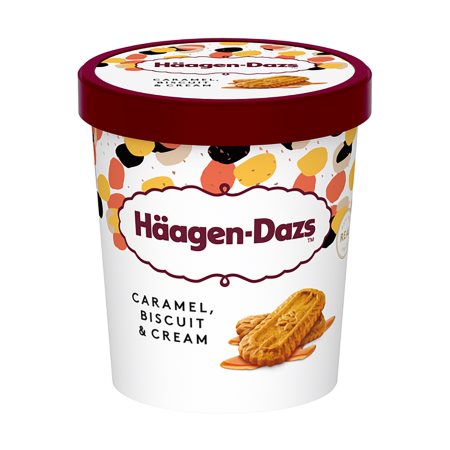 HAAGEN-DAZS Παγωτό Caramel Biscuit & Cream 347g (460ml)