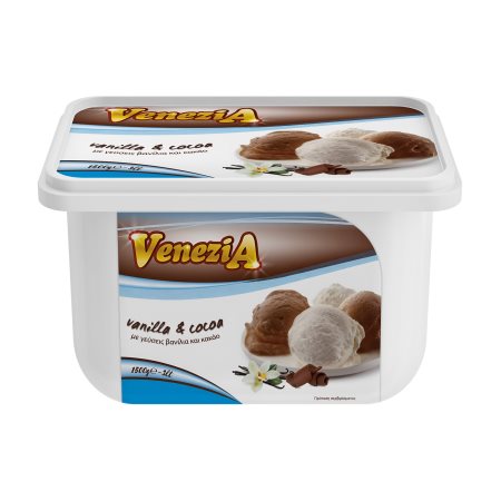 VENEZIA Παγωτό με γεύσεις Βανίλια & Κακάο 1500g (3lt)