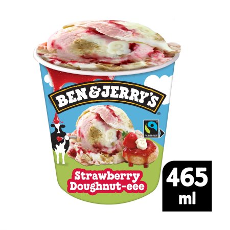 BEN & JERRY'S Παγωτό Strawberry Doughnut-eee 393g (465ml)