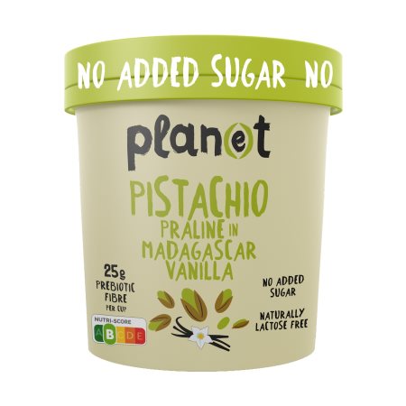 PLAN(E)T Παγωτό Pistachio Praline Vegan Χωρίς λακτόζη Χωρίς προσθήκη ζάχαρης 250g (420ml)