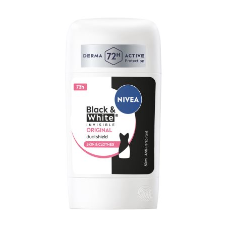 NIVEA Black & White Invisible Αποσμητικό Στικ Original 50ml