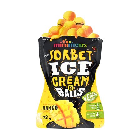 MINIMELTS Σορμπέ Μάνγκο Ice Cream Balls Χωρίς γλουτένη Χωρίς λακτόζη 72g