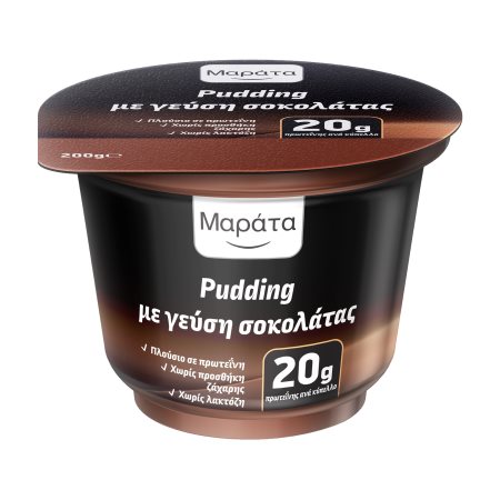ΜΑΡΑΤΑ Protein Pudding με γεύση Σοκολάτας Χωρίς λακτόζη Χωρίς προσθήκη ζάχαρης 200g