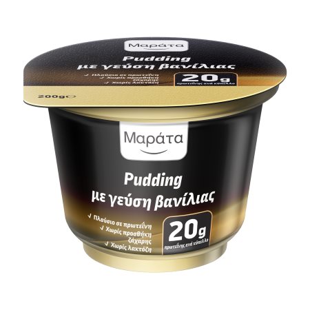 ΜΑΡΑΤΑ Protein Pudding με γεύση Βανίλιας Χωρίς λακτόζη Χωρίς προσθήκη ζάχαρης 200g