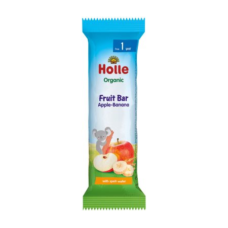 HOLLE Μπάρα Φρούτων Μήλο Μπανάνα με Γκοφρέτα Ντίνκελ 1+ έτους Βιολογική 25g