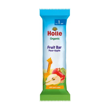HOLLE Μπάρα Φρούτων Αχλάδι Μήλο με Γκοφρέτα Ντίνκελ 1+ έτους Βιολογική 25g