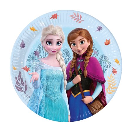 DECORATA Πιάτα Χάρτινα 0% Πλαστικό Frozen Wonder 23cm 8τεμ