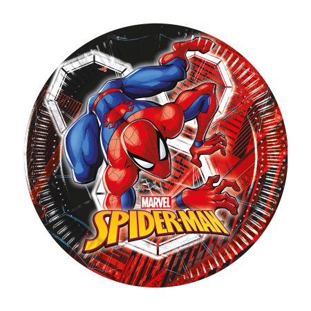 DECORATA Πιάτα Χάρτινα 0% Πλαστικό Spiderman World of Web 20cm 8τεμ
