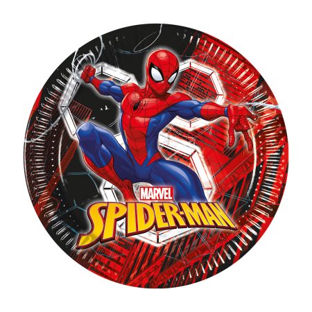 DECORATA Πιάτα Χάρτινα 0% Πλαστικό Spiderman World of Web 23cm 8τεμ