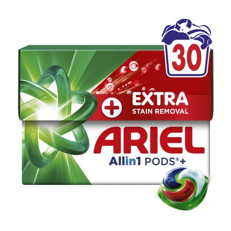 ARIEL Allin1 Pods Απορρυπαντικό Πλυντηρίου Ρούχων +Extra Clean  30 κάψουλες