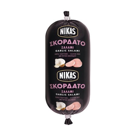 NIKAS Σκορδάτο Σαλάμι με γεύση Σκόρδου Χωρίς γλουτένη 300g	