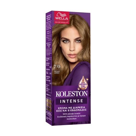 KOLESTON Βαφή Μαλλιών Mini Kit 7/0 Μεσαίο Ξανθό 