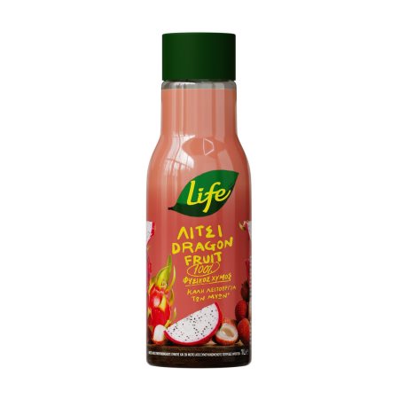 LIFE Φυσικός Χυμός Λίτσι Dragon Fruit 1lt