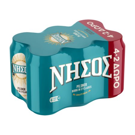 ΝΗΣΟΣ Μπίρα Pilsner 4x330ml +2 Δώρο