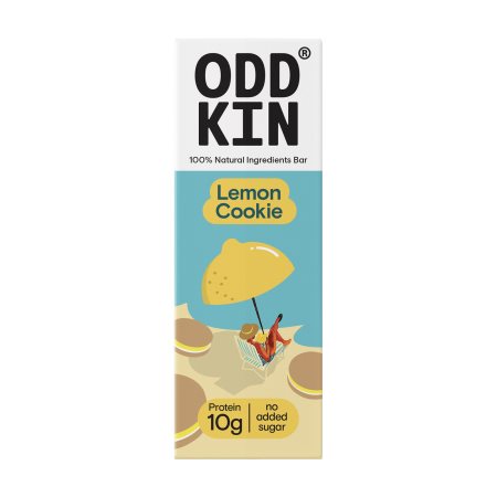 ODDKIN Μπάρα Πρωτεΐνης Lemon Cookie Χωρίς γλουτένη Χωρίς προσθήκη ζάχαρης 50g