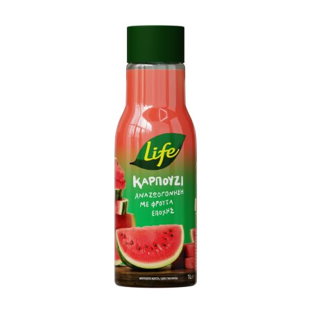 LIFE Φρουτοποτό Κοκτέιλ Καρπούζι 1lt