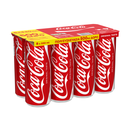 COCA-COLA Original Taste 8x330ml τα 500ml Δώρο